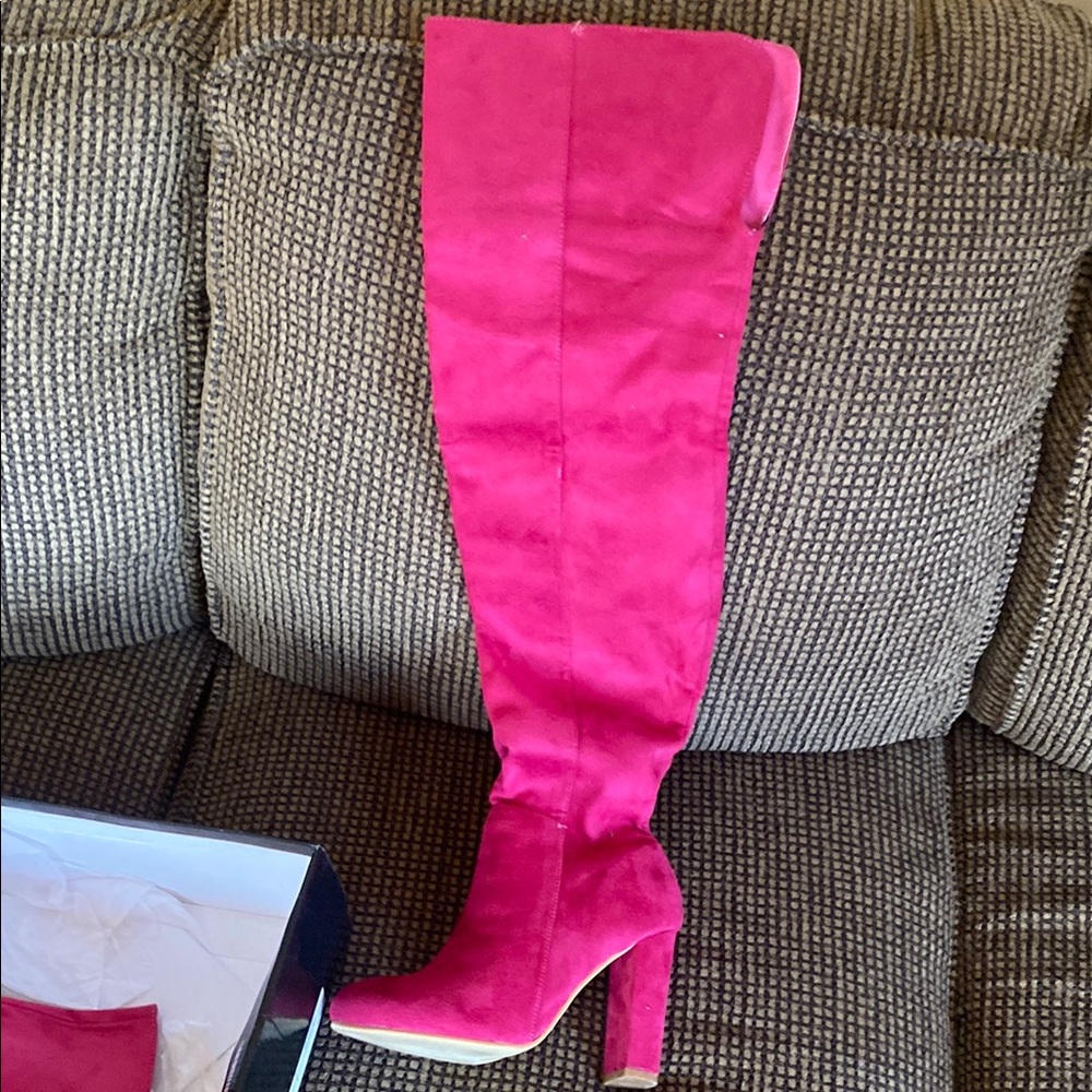 Pink Over-the-Knee Women's Boots